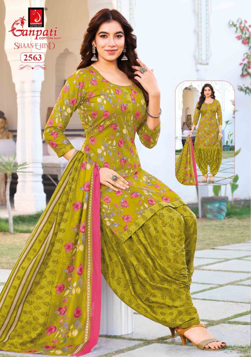 Shaan E Hind Patiyala Vol 14 By Ganpati Cotton Printed Dress Materials